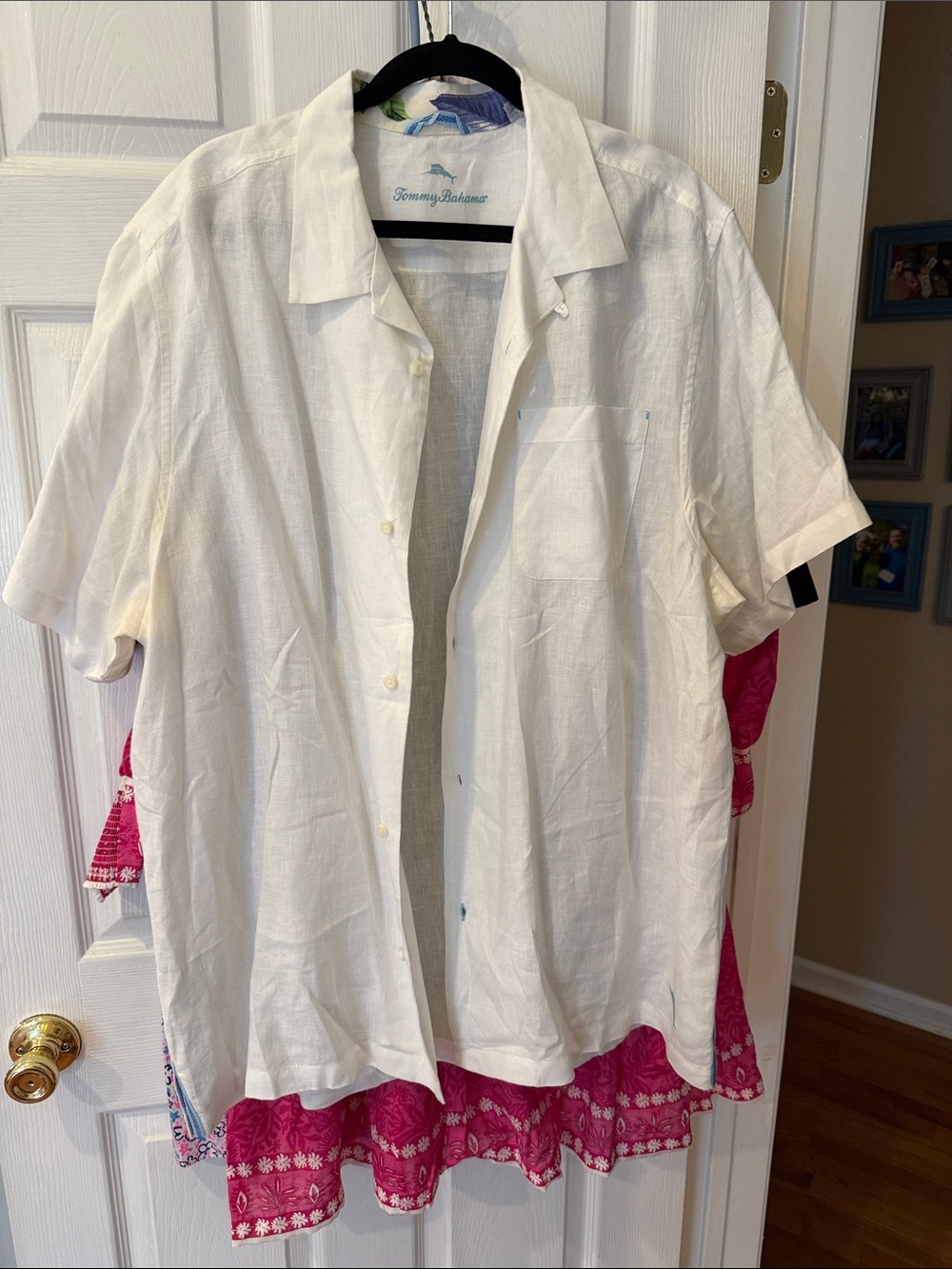 Tommy Bahama White Short-Sleeve Linen Camp Shirt